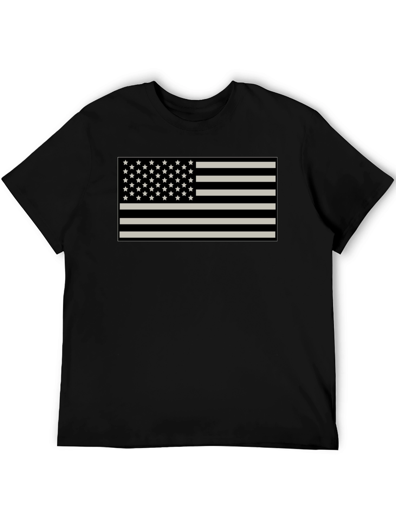 American Flag Graphic Tee - Patriotic Black Shirt