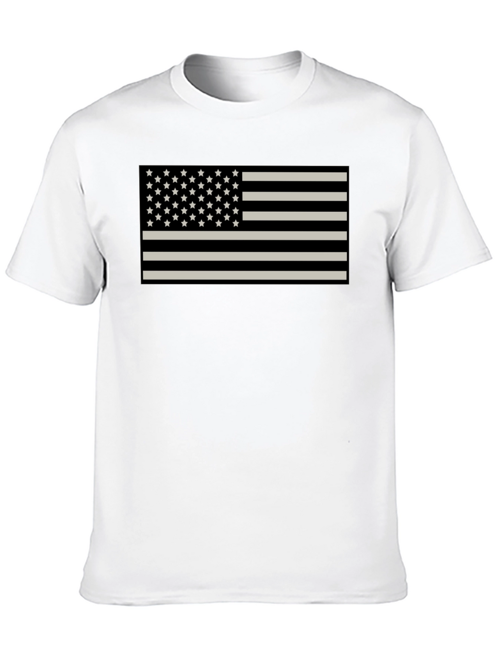 American Flag Graphic Tee - Patriotic Black Shirt