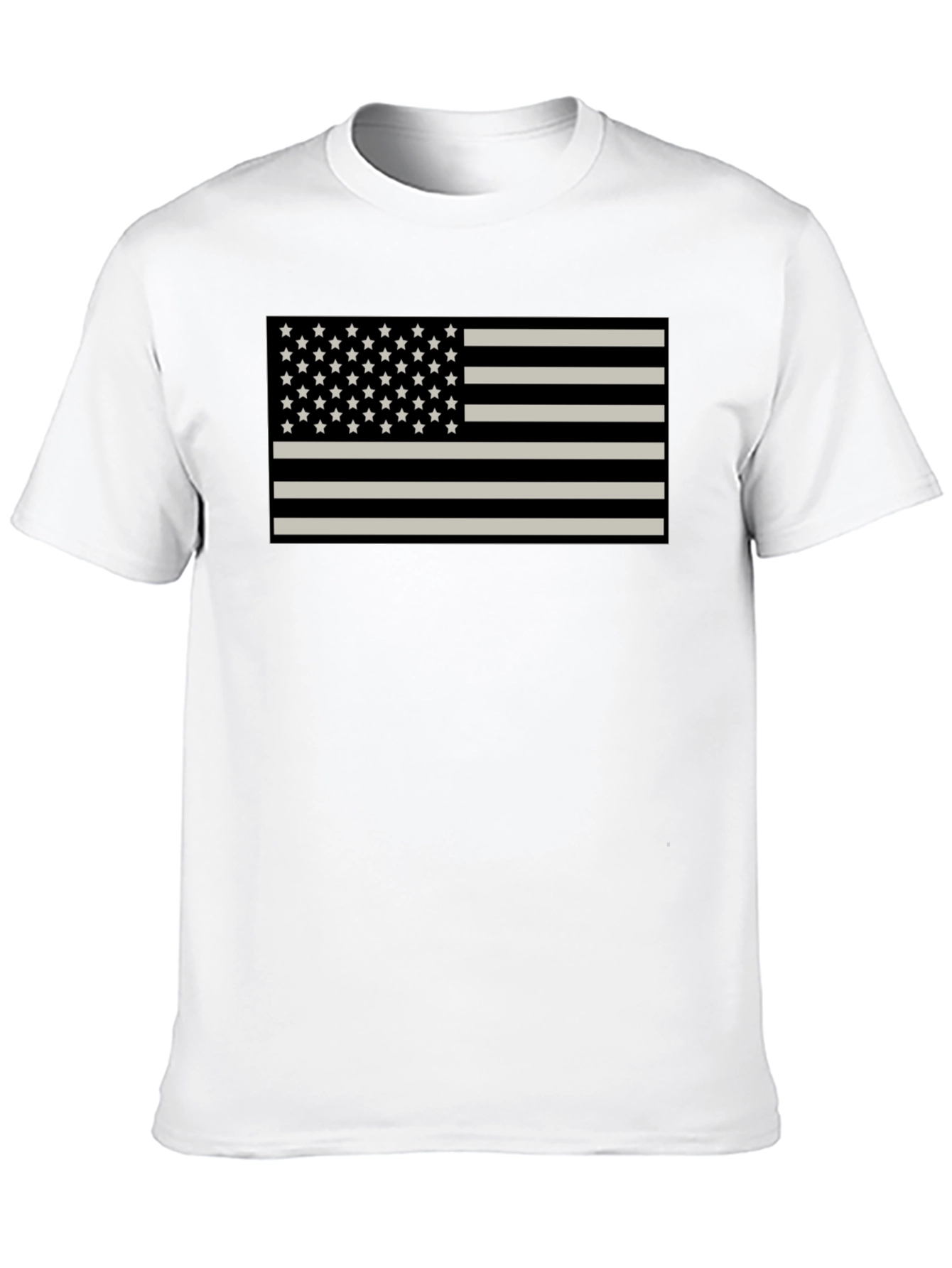 American Flag Graphic Tee - Patriotic Black Shirt