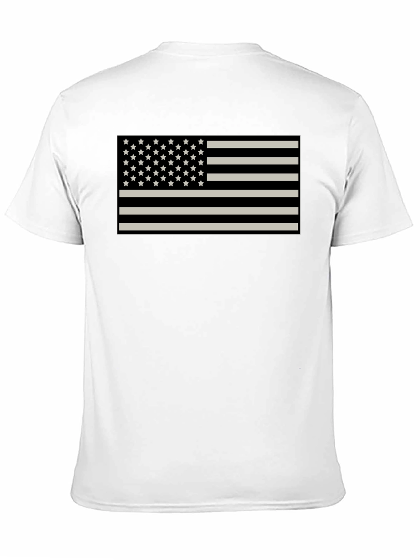 American Flag Graphic Tee - Patriotic Black Shirt