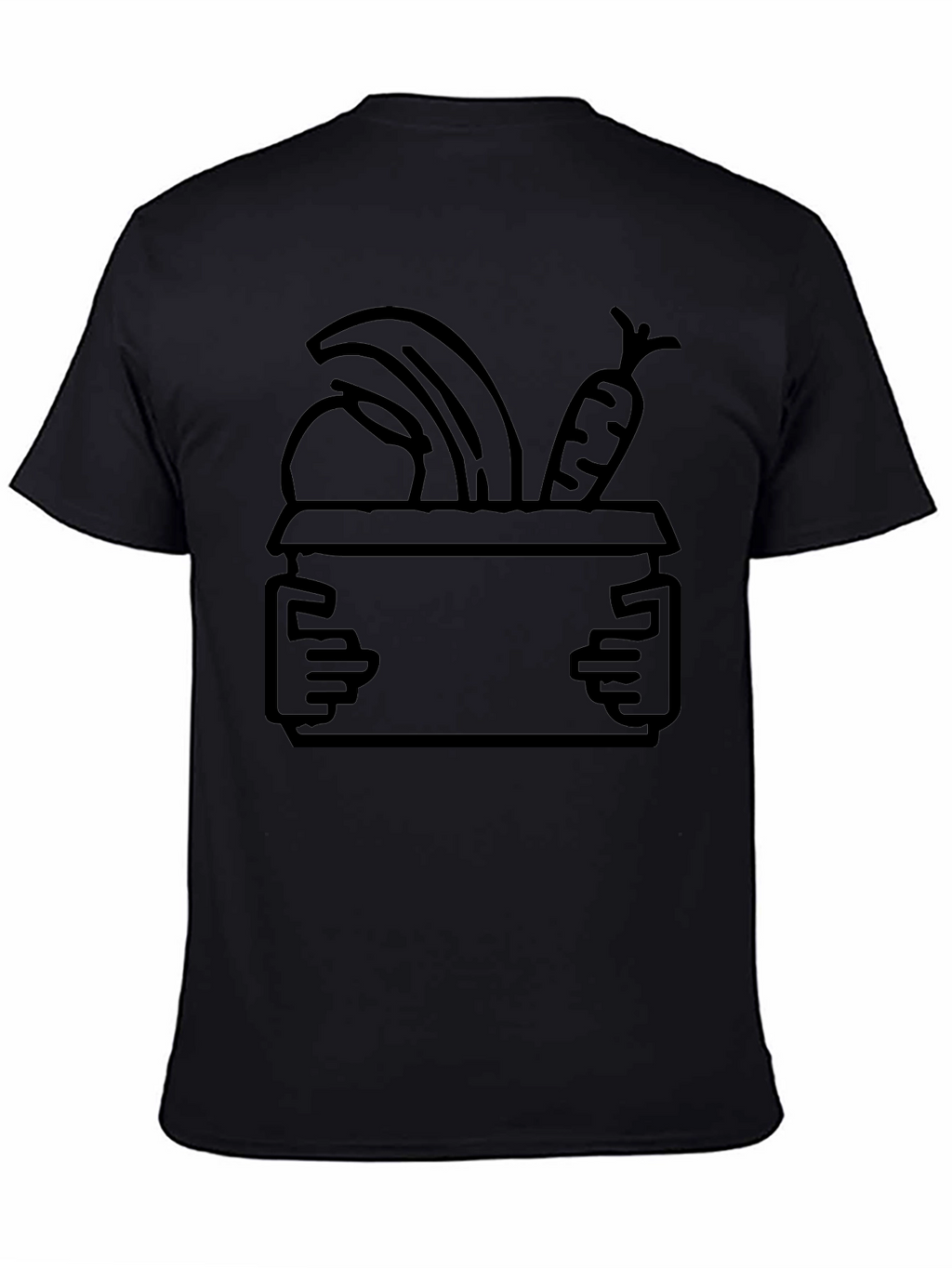 Fruit and Veggie Box Graphic Tee - Black