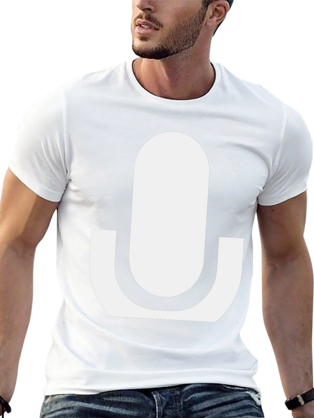 Minimalist Microphone Graphic Tee - Black