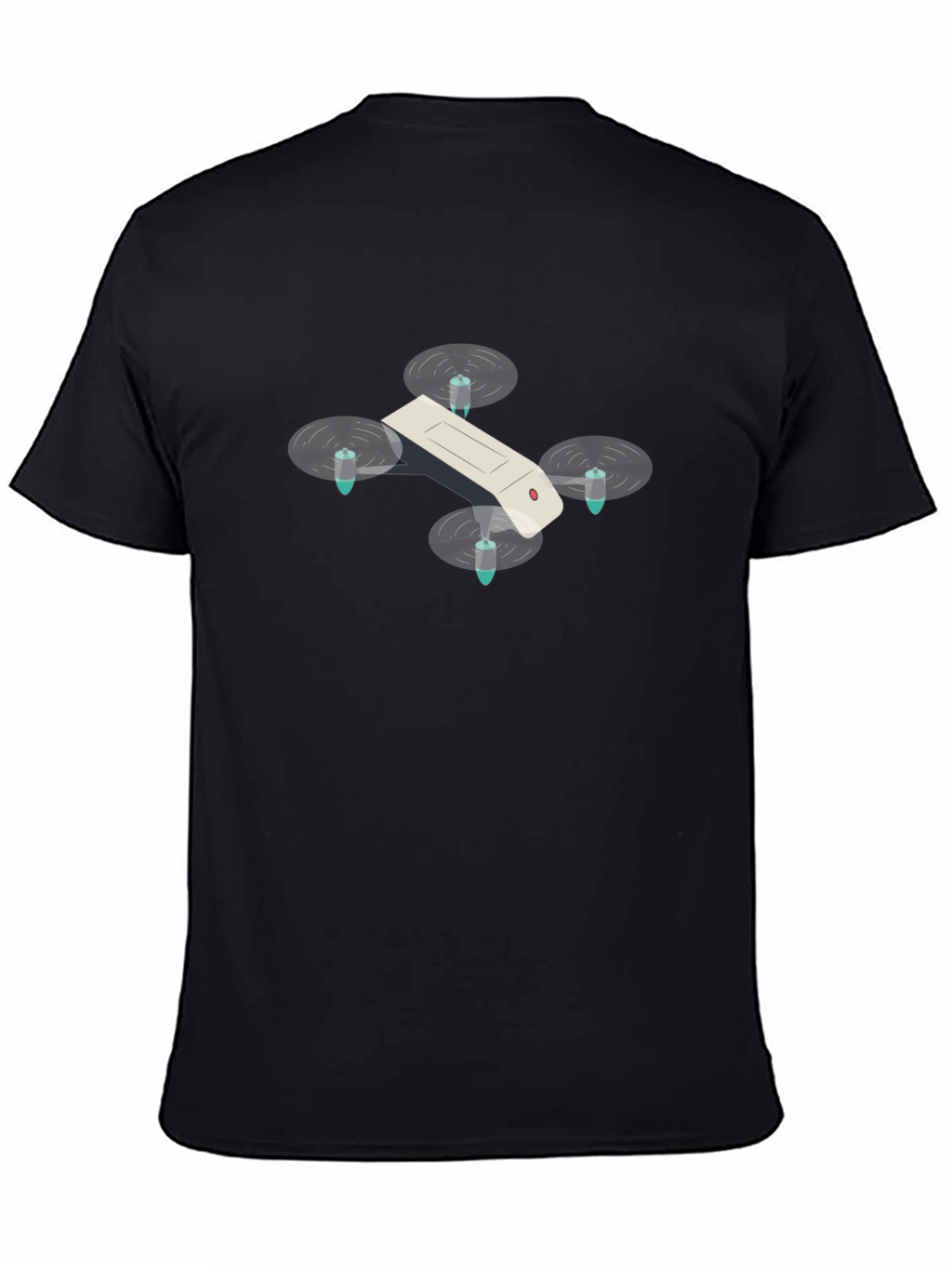 Drone Graphic T-Shirt - Black Cotton Tee