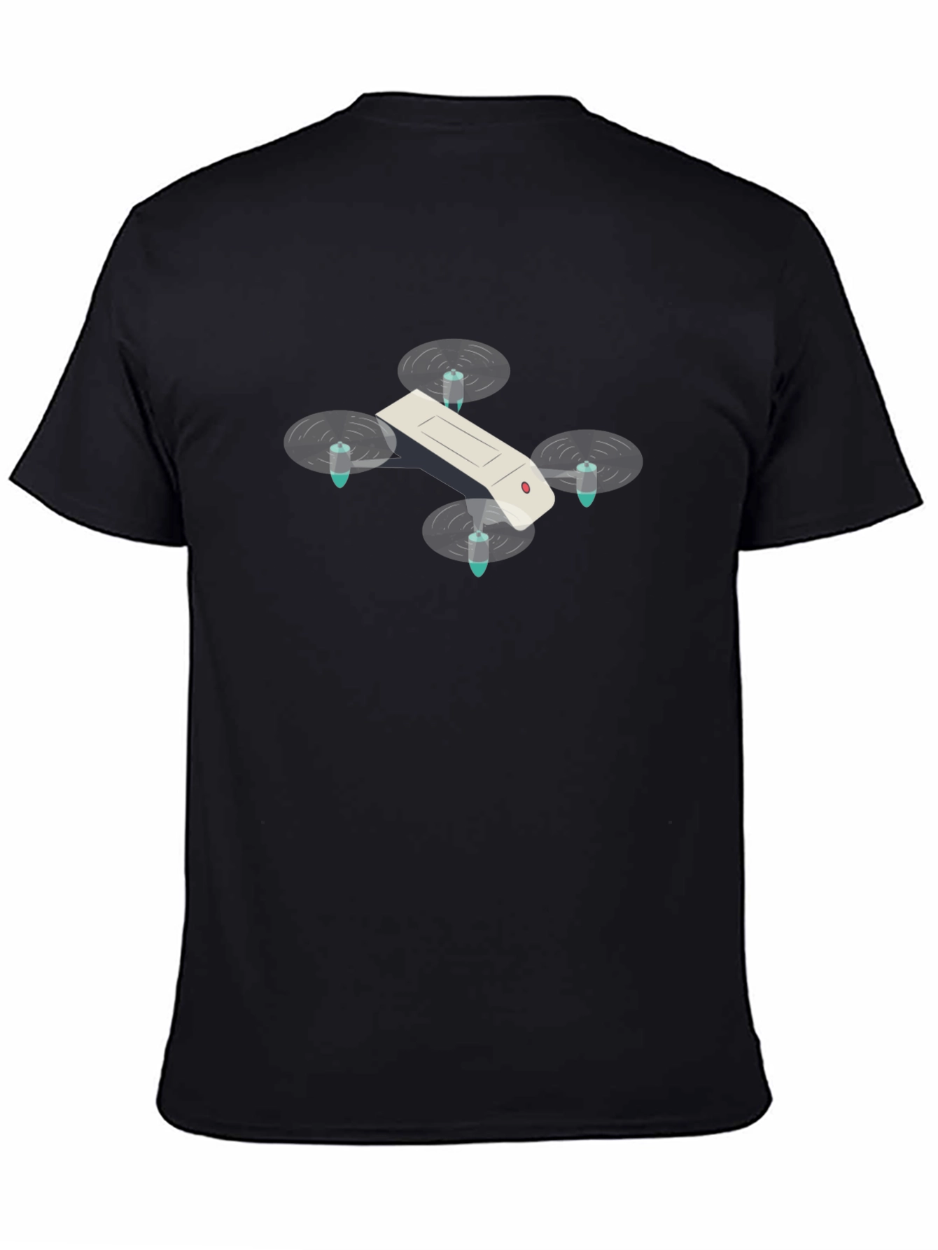 Drone Graphic T-Shirt - Black Cotton Tee