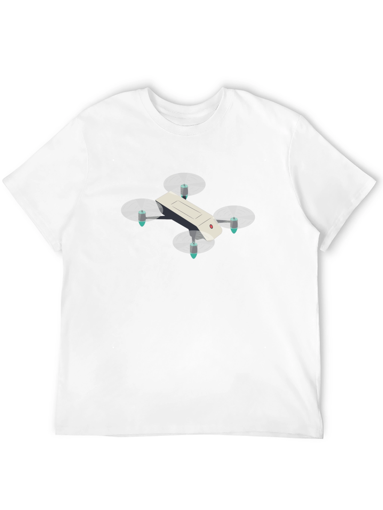 Drone Graphic T-Shirt - Black Cotton Tee