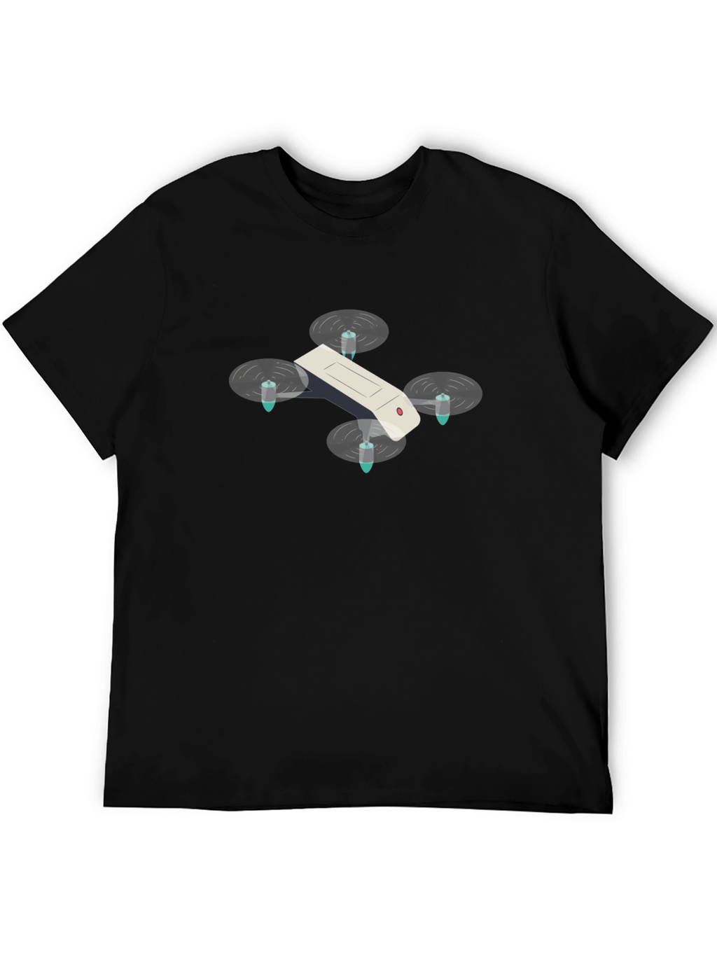 Drone Graphic T-Shirt - Black Cotton Tee