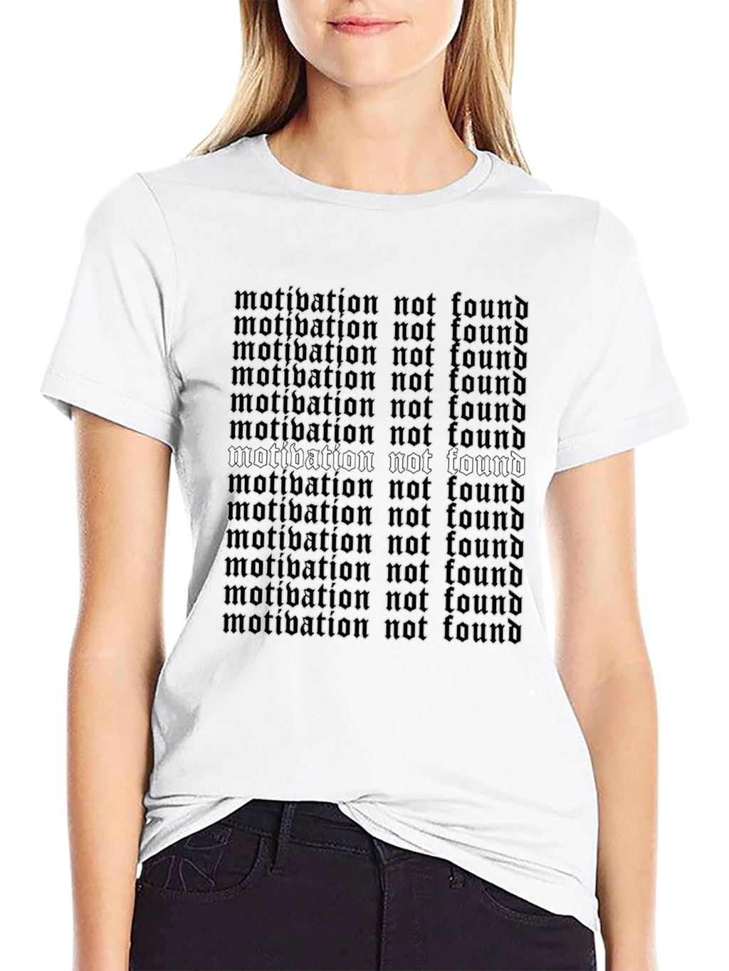Motivation Not Found Graphic T-Shirt