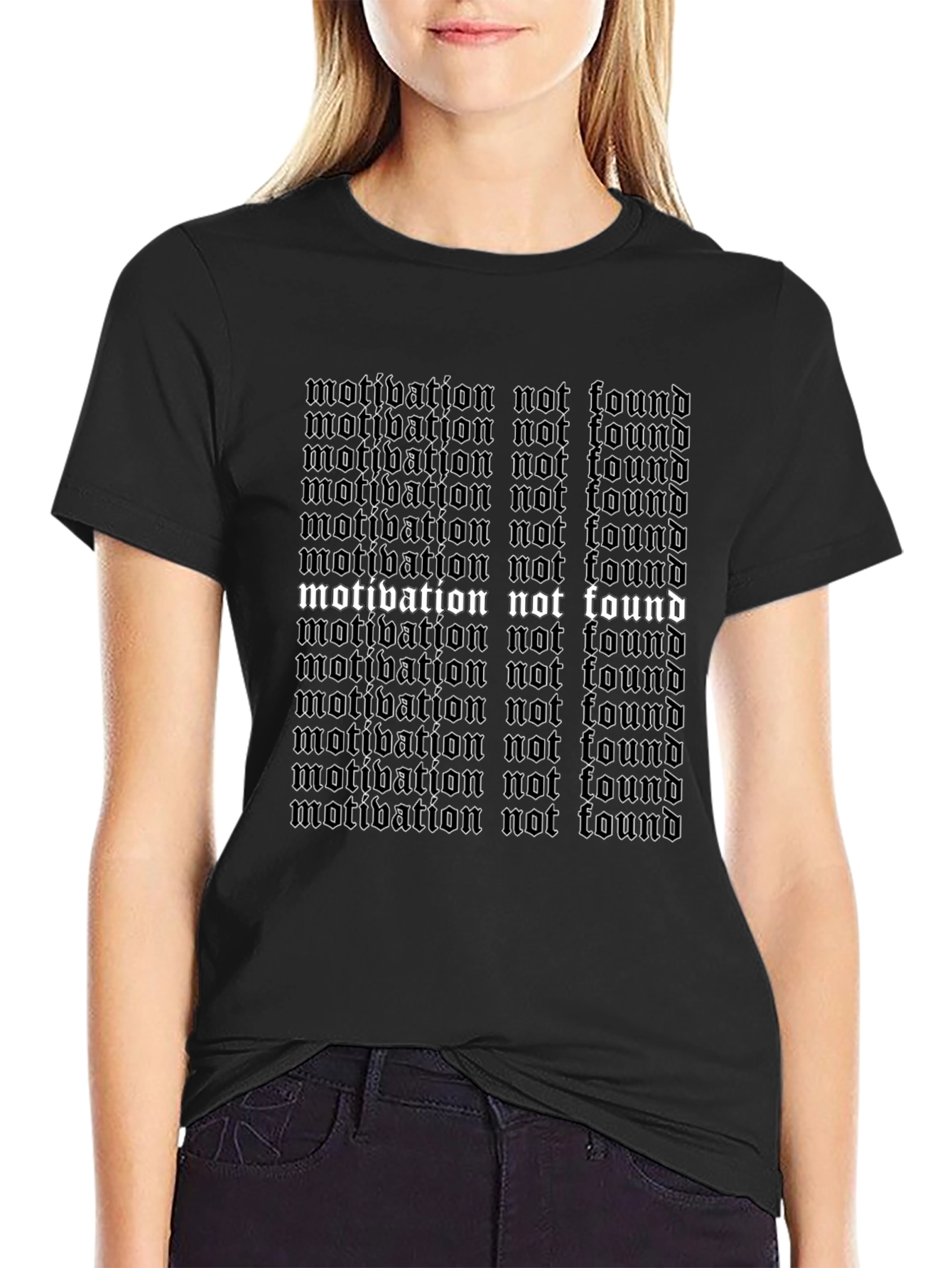 Motivation Not Found Graphic T-Shirt