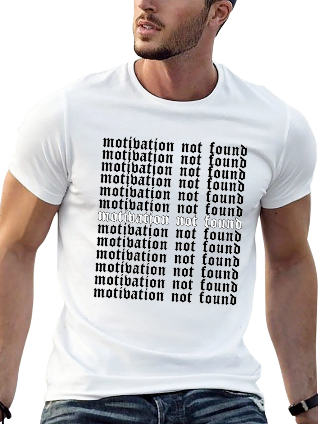 Motivation Not Found Graphic T-Shirt