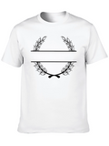 Elegant Black Laurel Wreath Custom T-Shirt