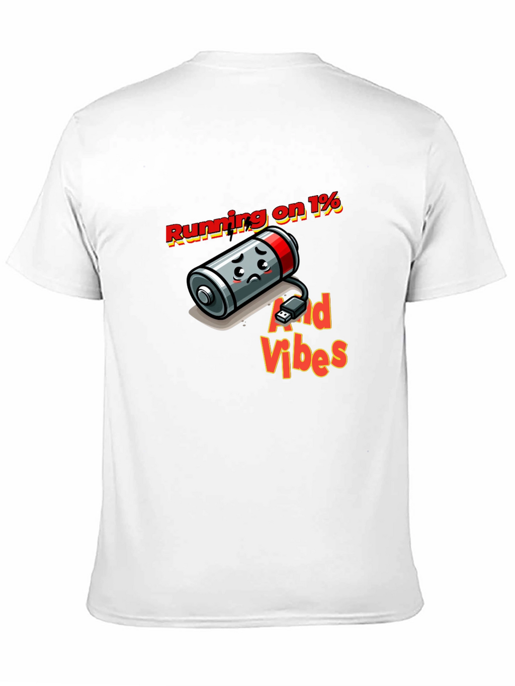 Running on 1% and Good Vibes Black T-Shirt
