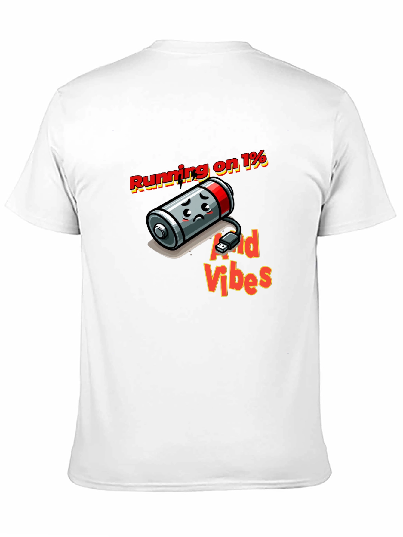 Running on 1% and Good Vibes Black T-Shirt