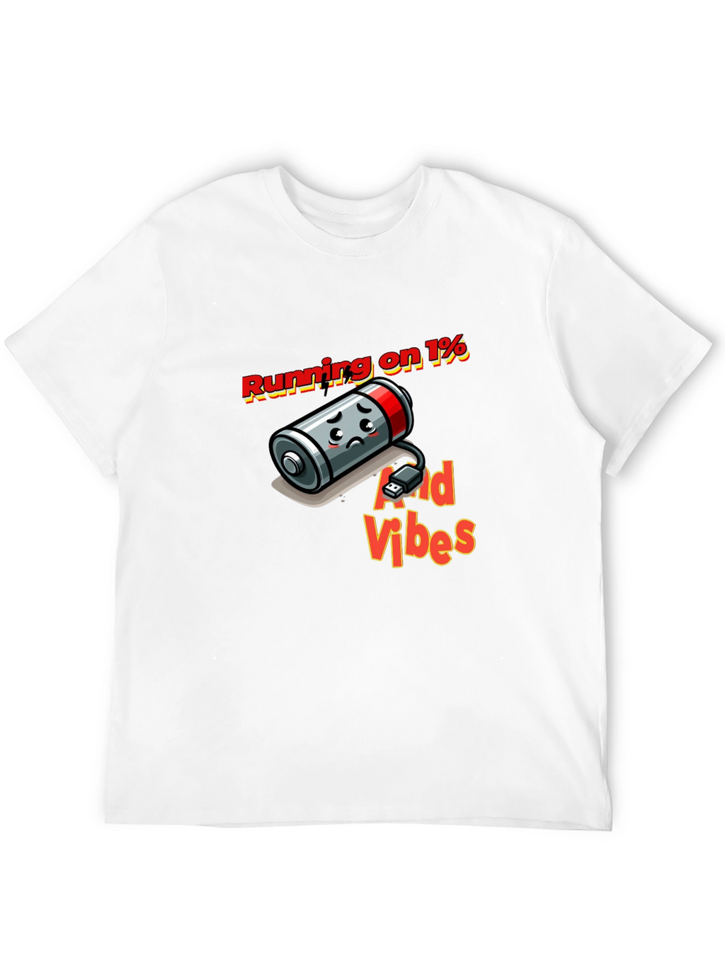 Running on 1% and Good Vibes Black T-Shirt