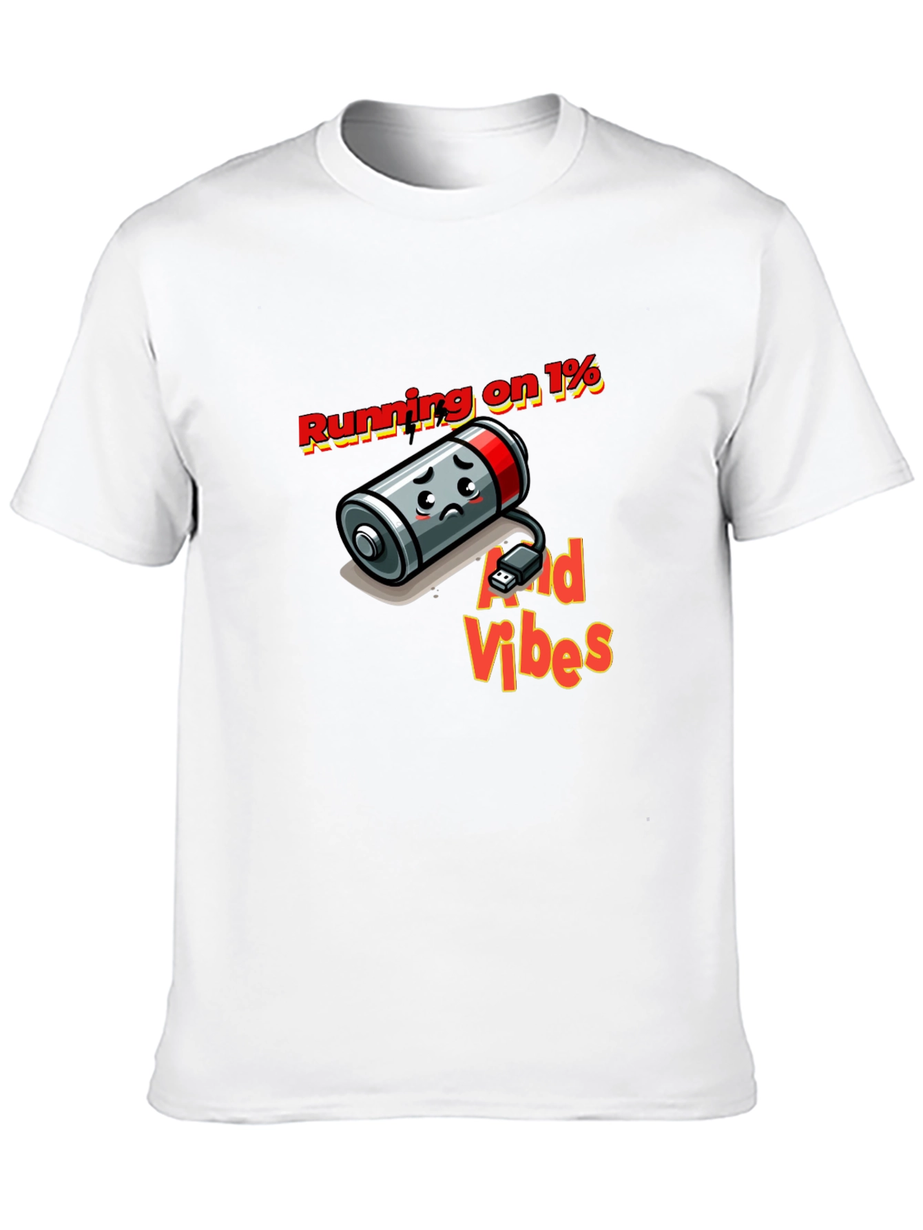 Running on 1% and Good Vibes Black T-Shirt