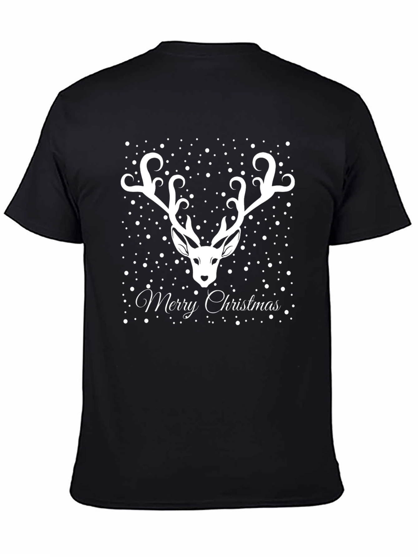 Merry Christmas Reindeer Graphic Tee - Holiday Style