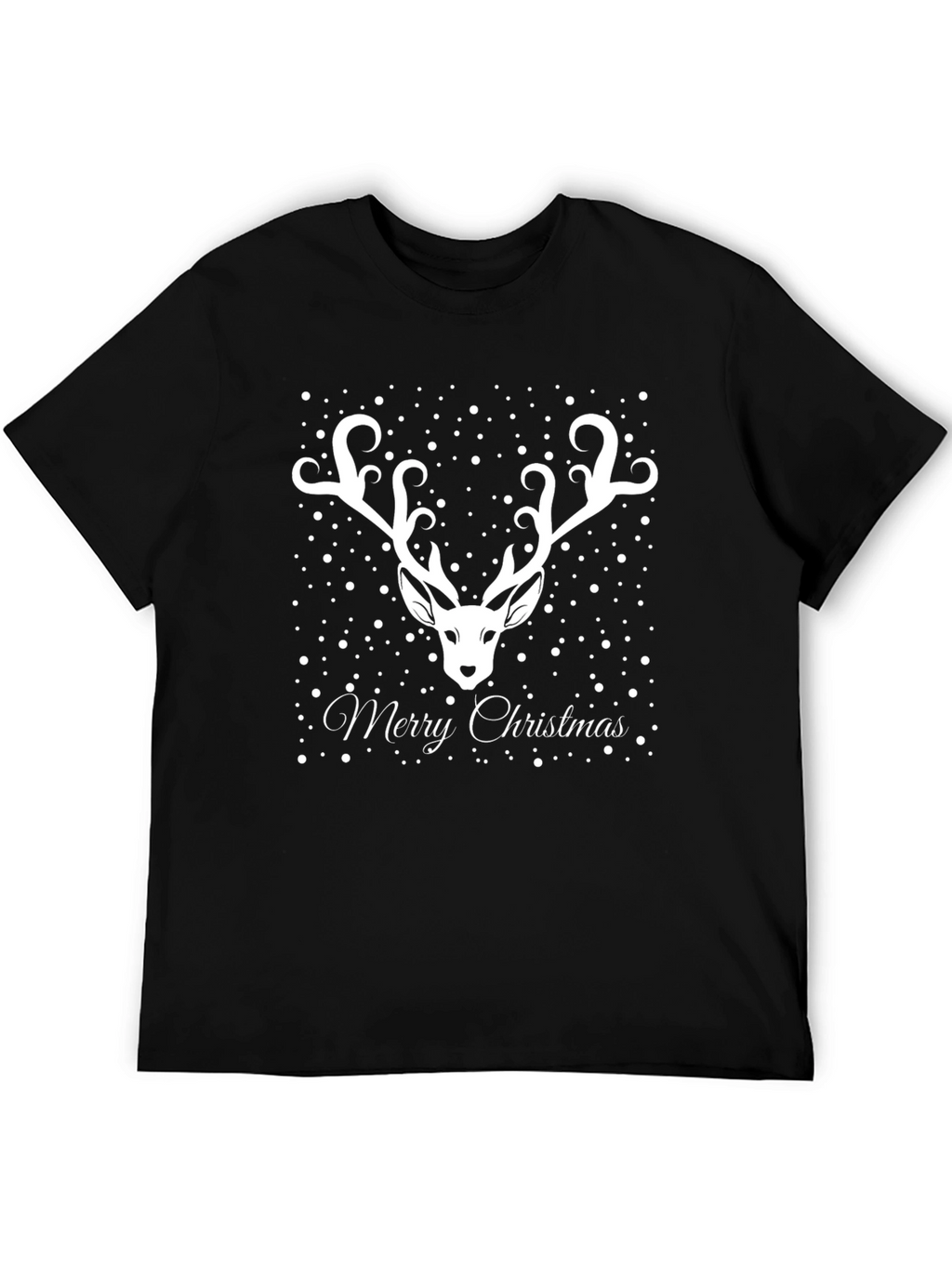Merry Christmas Reindeer Graphic Tee - Holiday Style