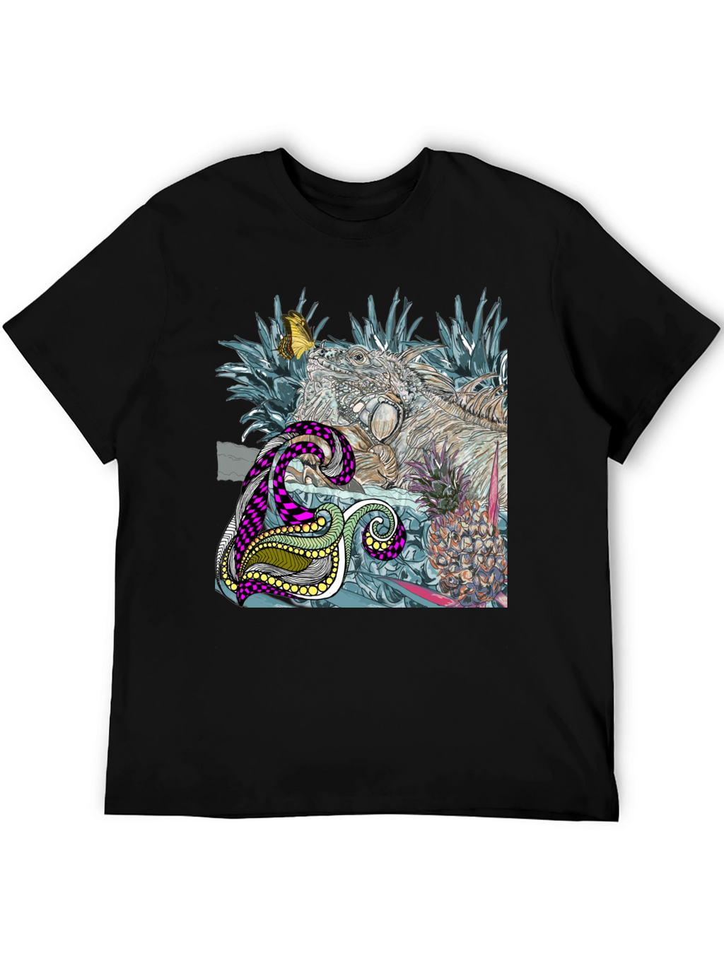 Iguana and Pineapple Graphic Tee