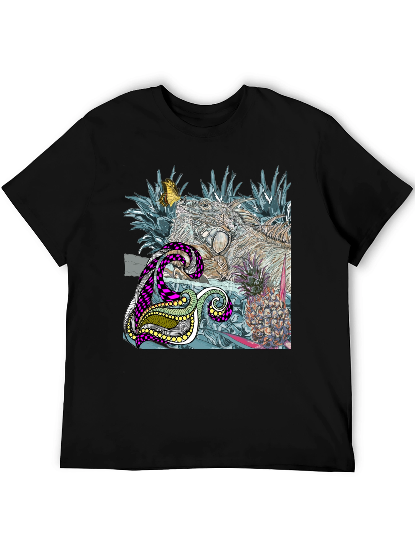 Iguana and Pineapple Graphic Tee