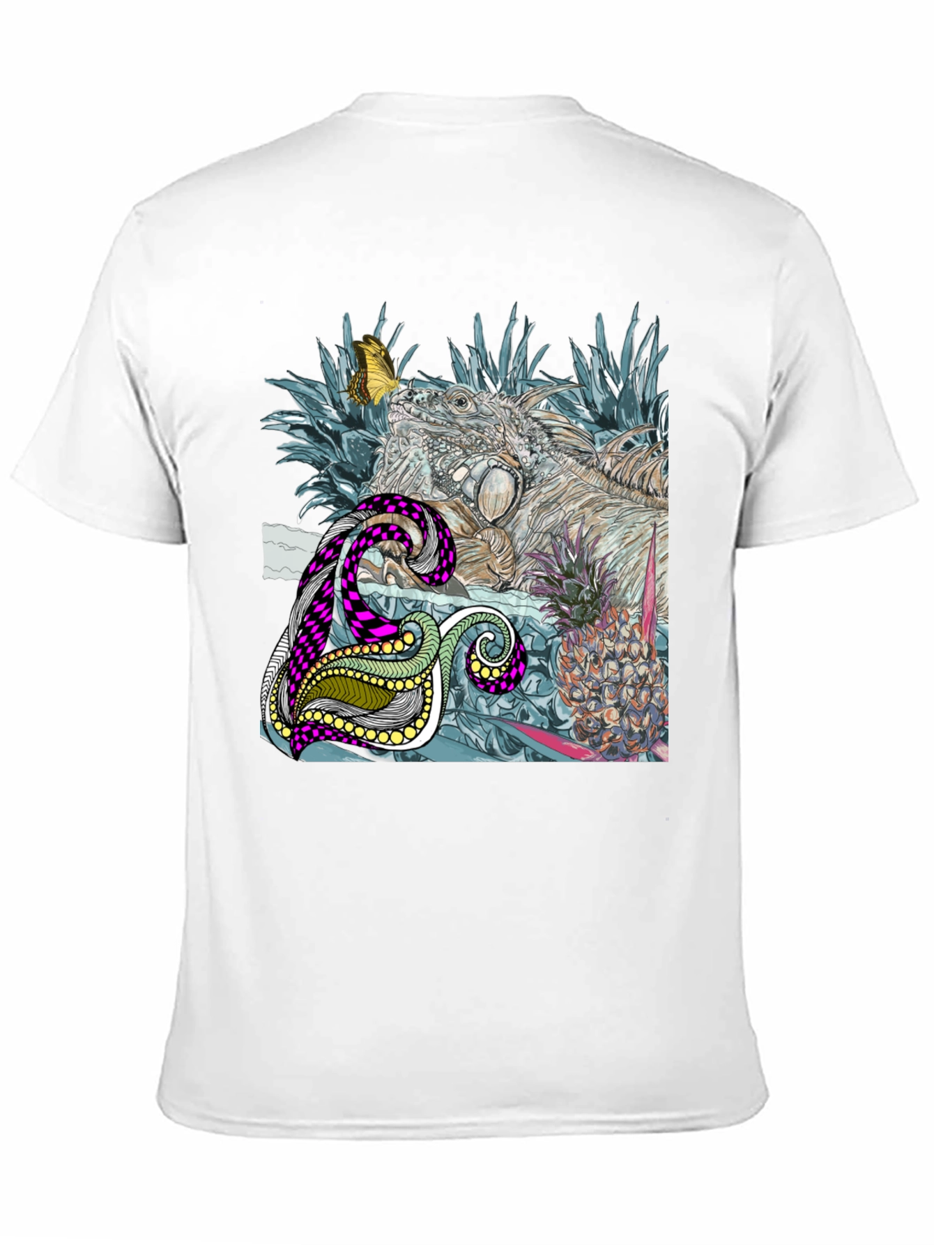 Iguana and Pineapple Graphic Tee