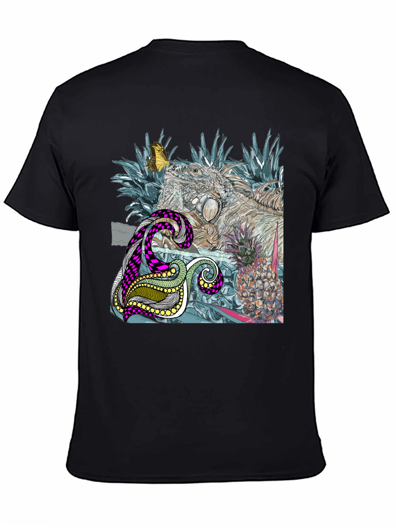 Iguana and Pineapple Graphic Tee