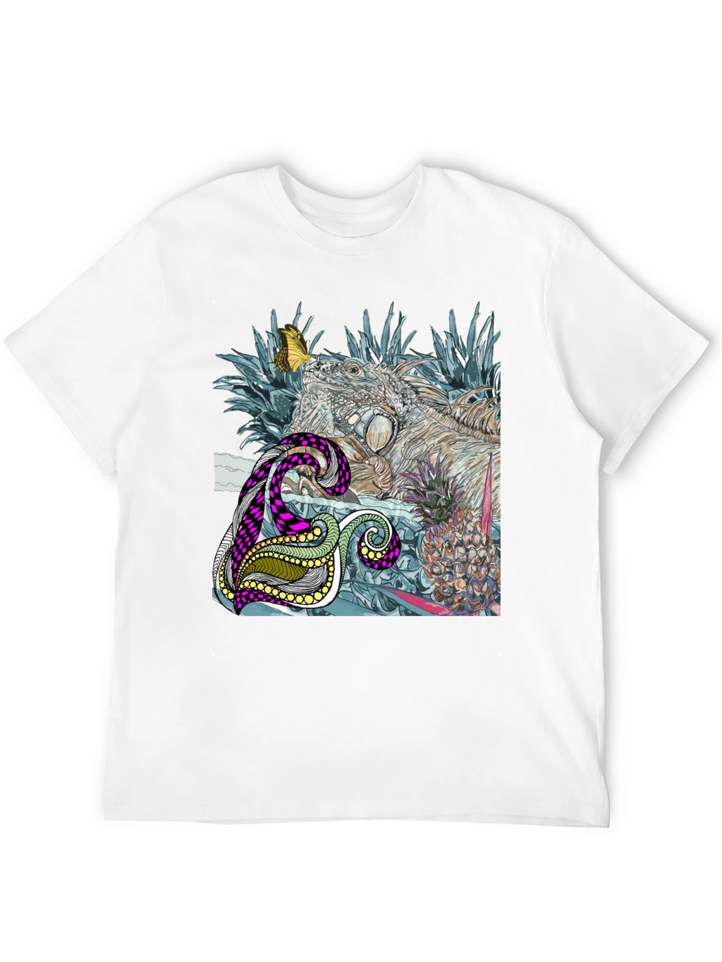 Iguana and Pineapple Graphic Tee