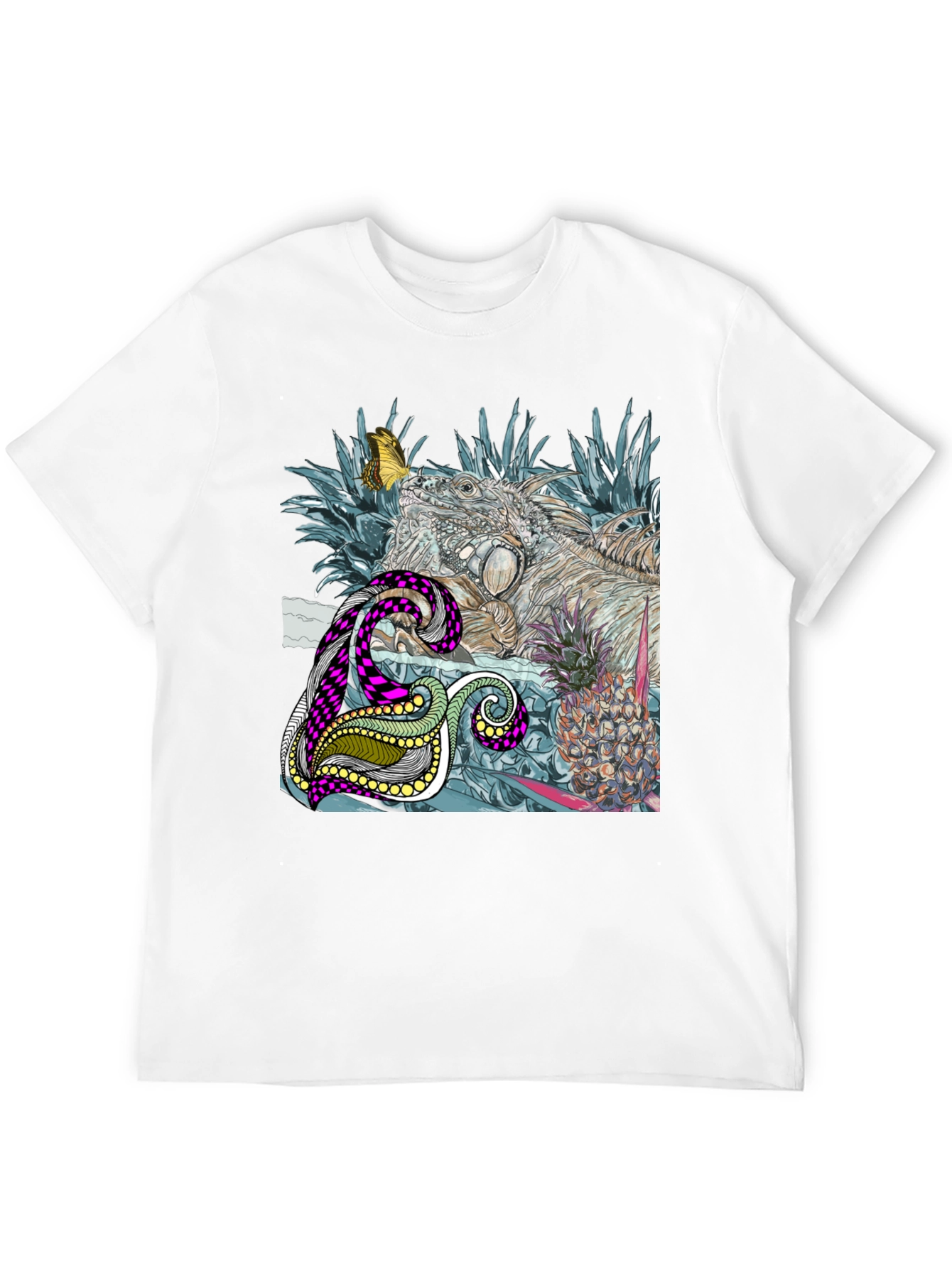 Iguana and Pineapple Graphic Tee
