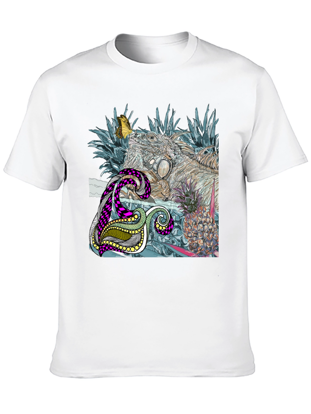 Iguana and Pineapple Graphic Tee