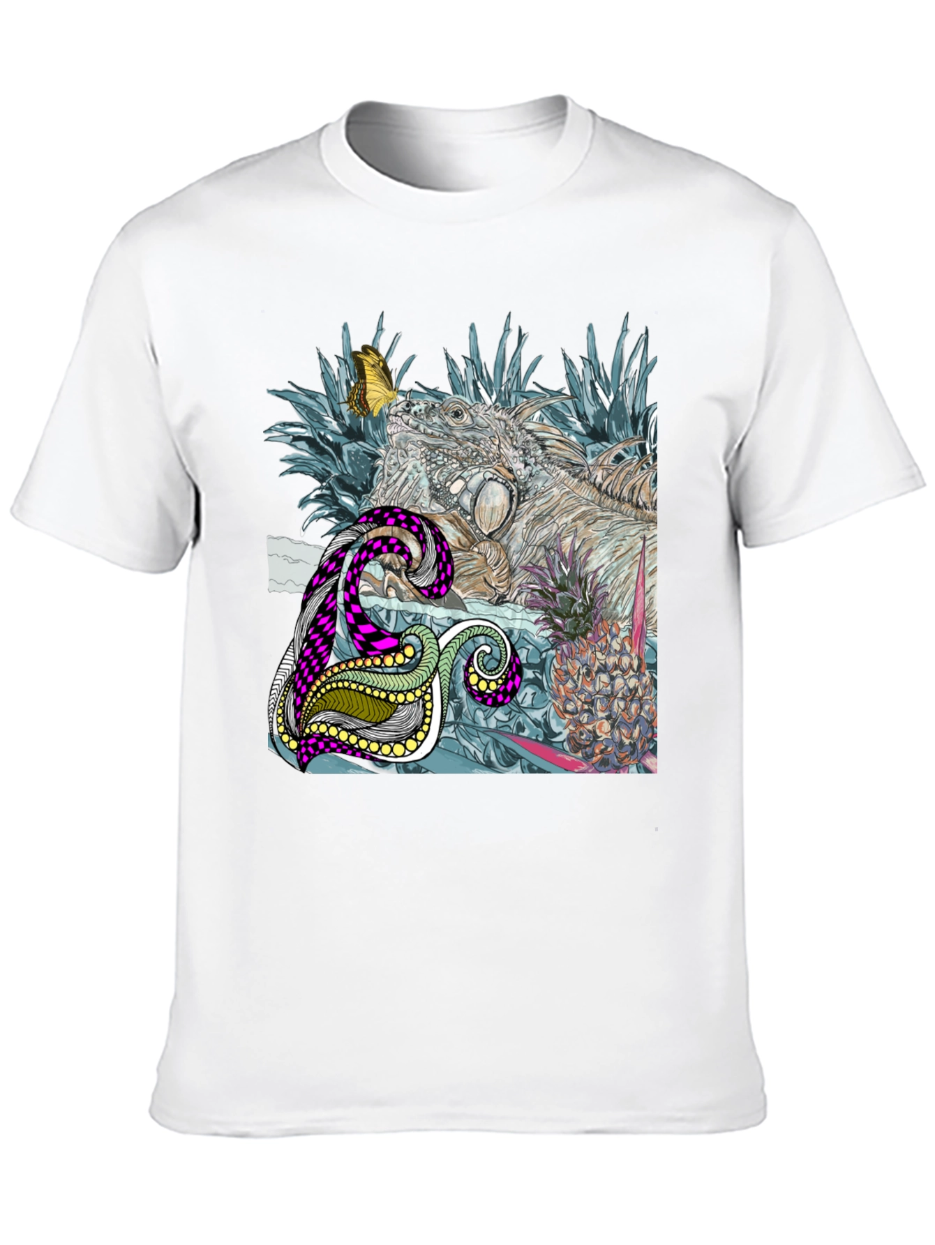 Iguana and Pineapple Graphic Tee