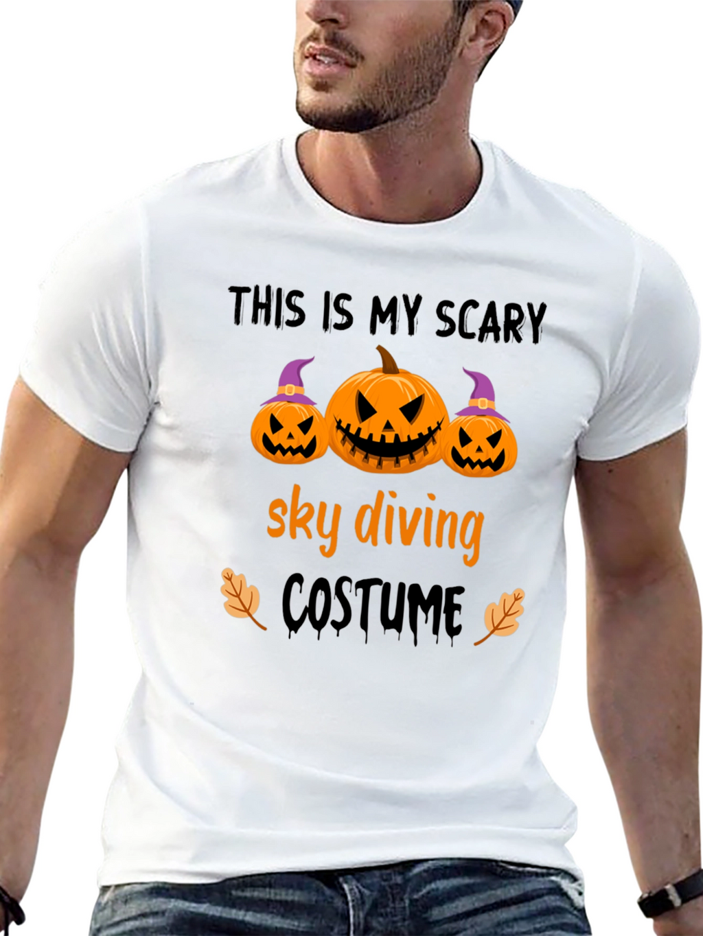Scary Skydiving Costume Halloween T-Shirt