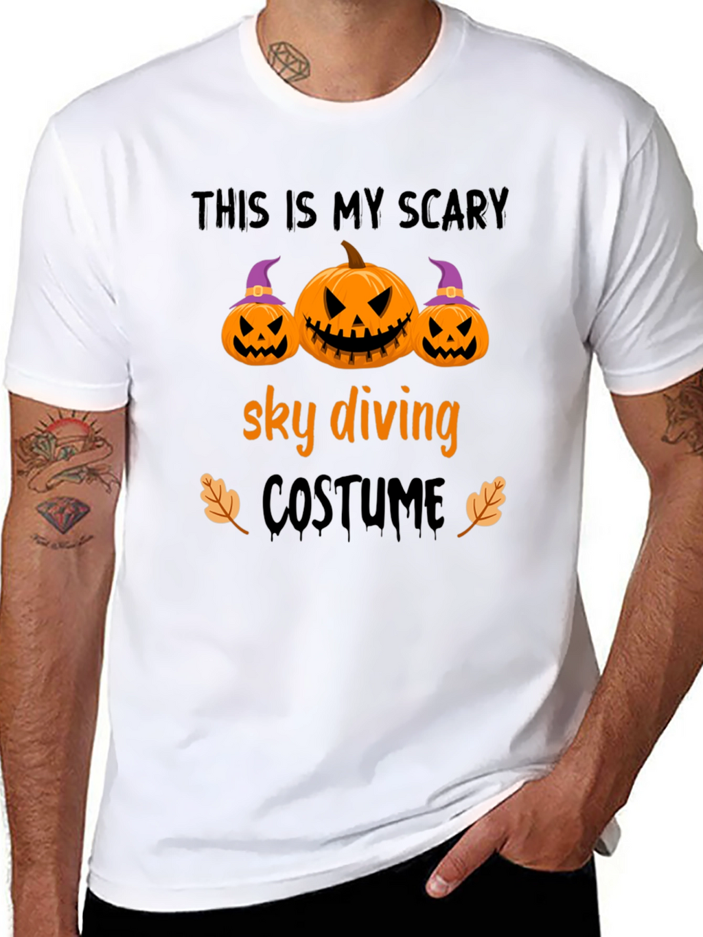 Scary Skydiving Costume Halloween T-Shirt