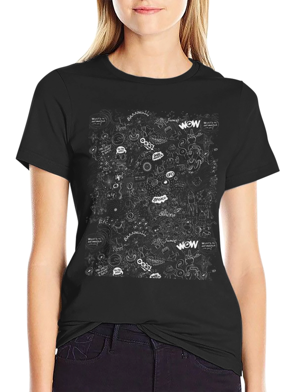 Doodle Pattern T-Shirt - Cool Graphic Tee