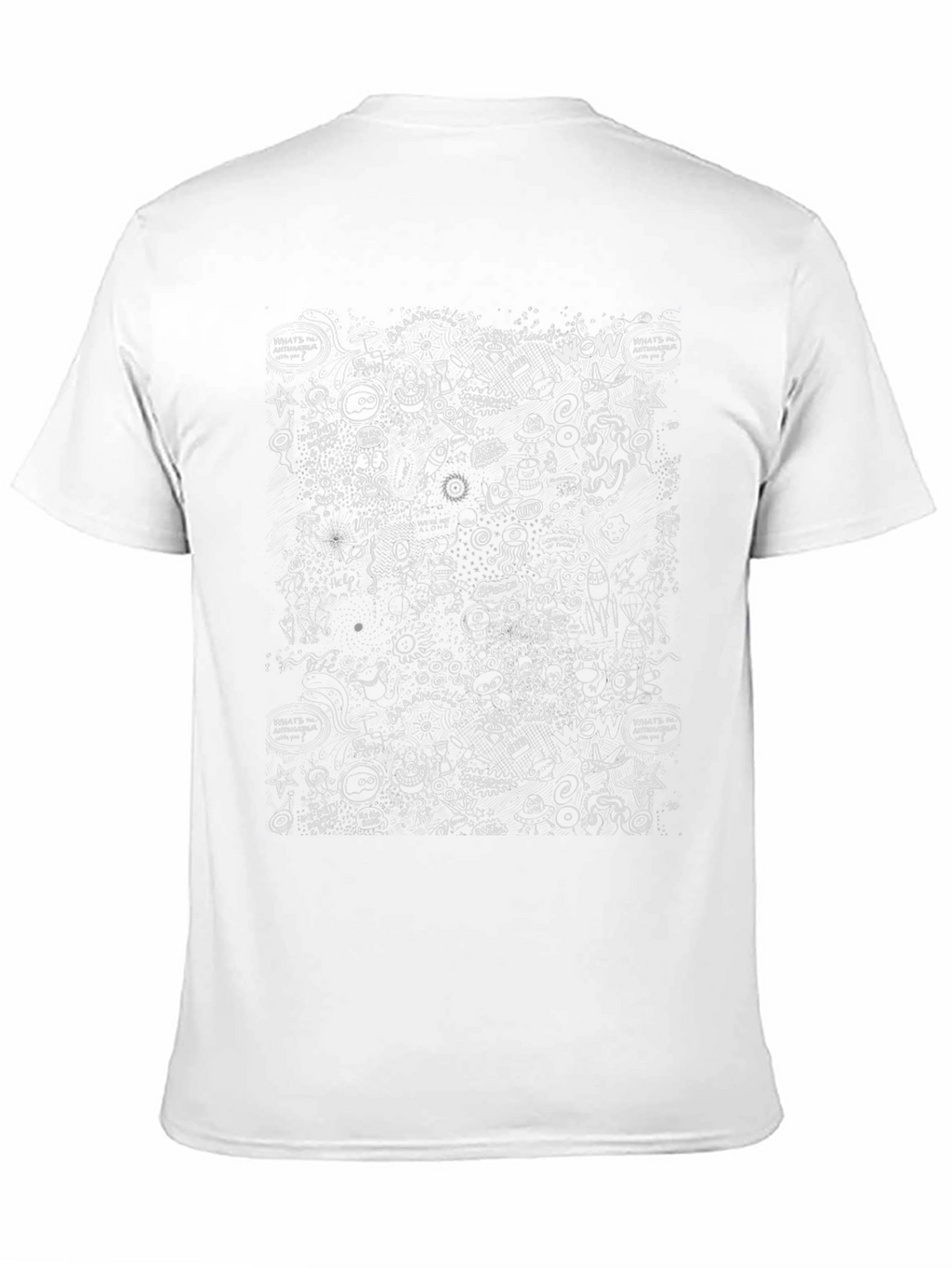 Doodle Pattern T-Shirt - Cool Graphic Tee