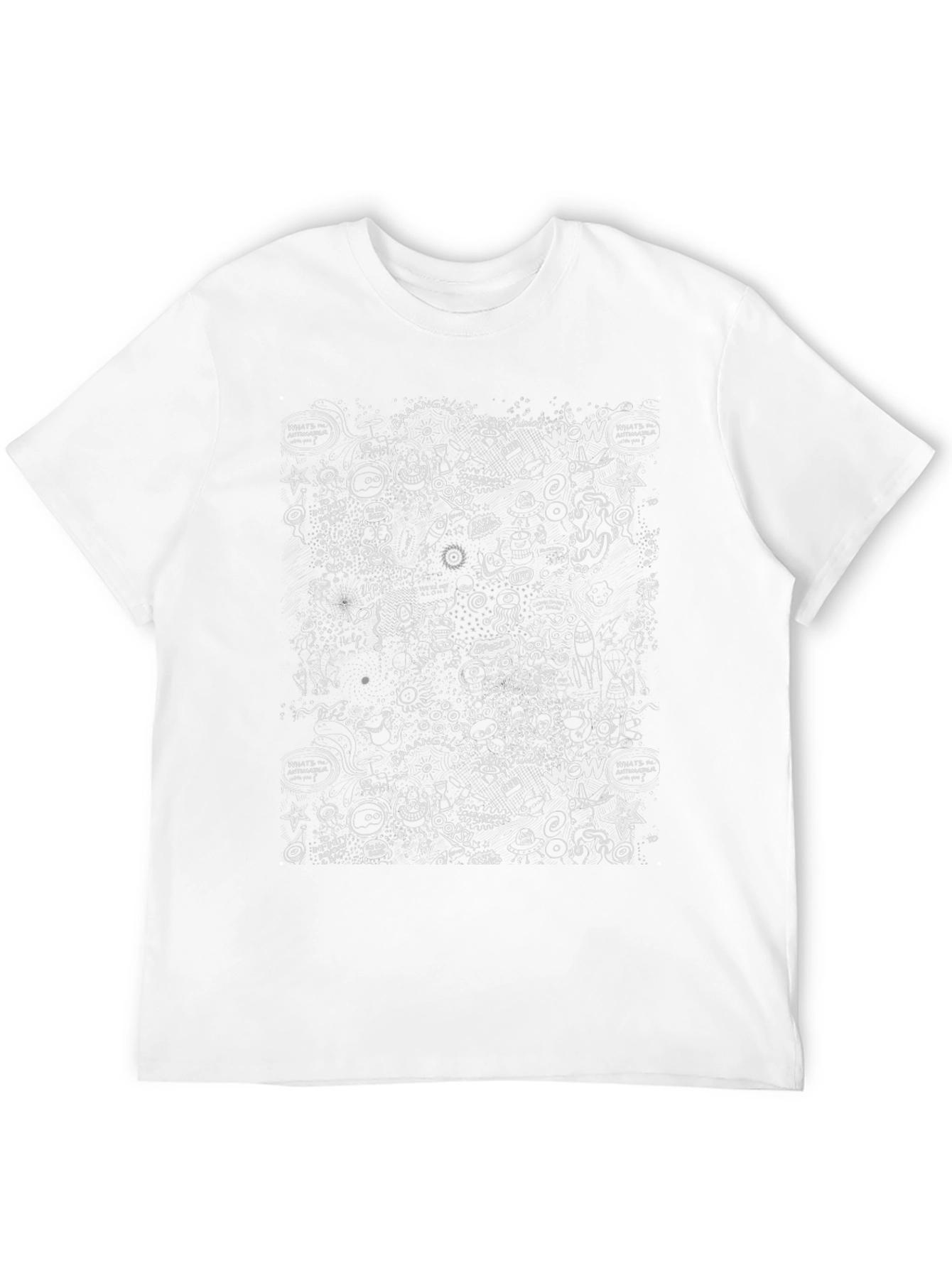 Doodle Pattern T-Shirt - Cool Graphic Tee