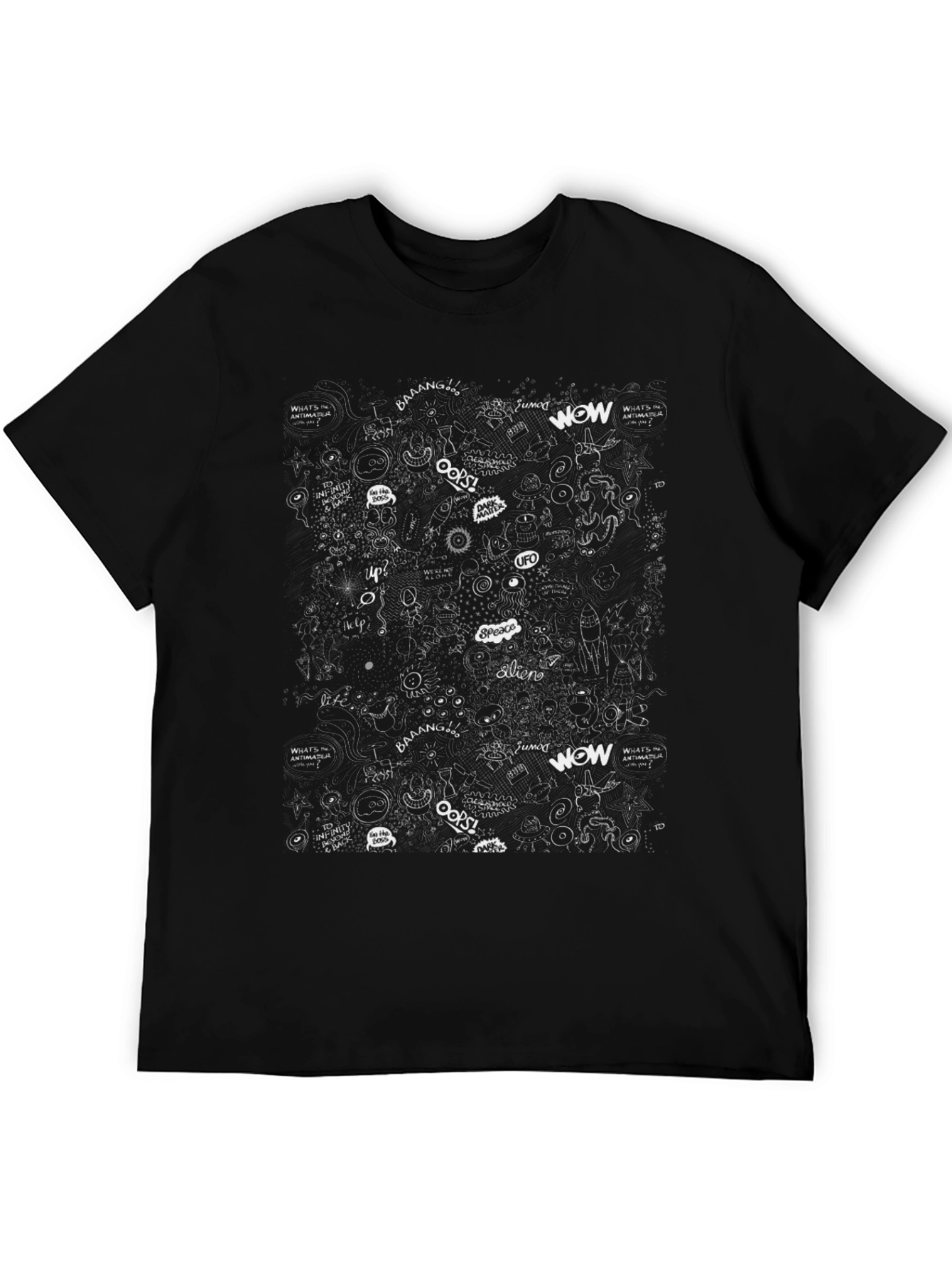 Doodle Pattern T-Shirt - Cool Graphic Tee