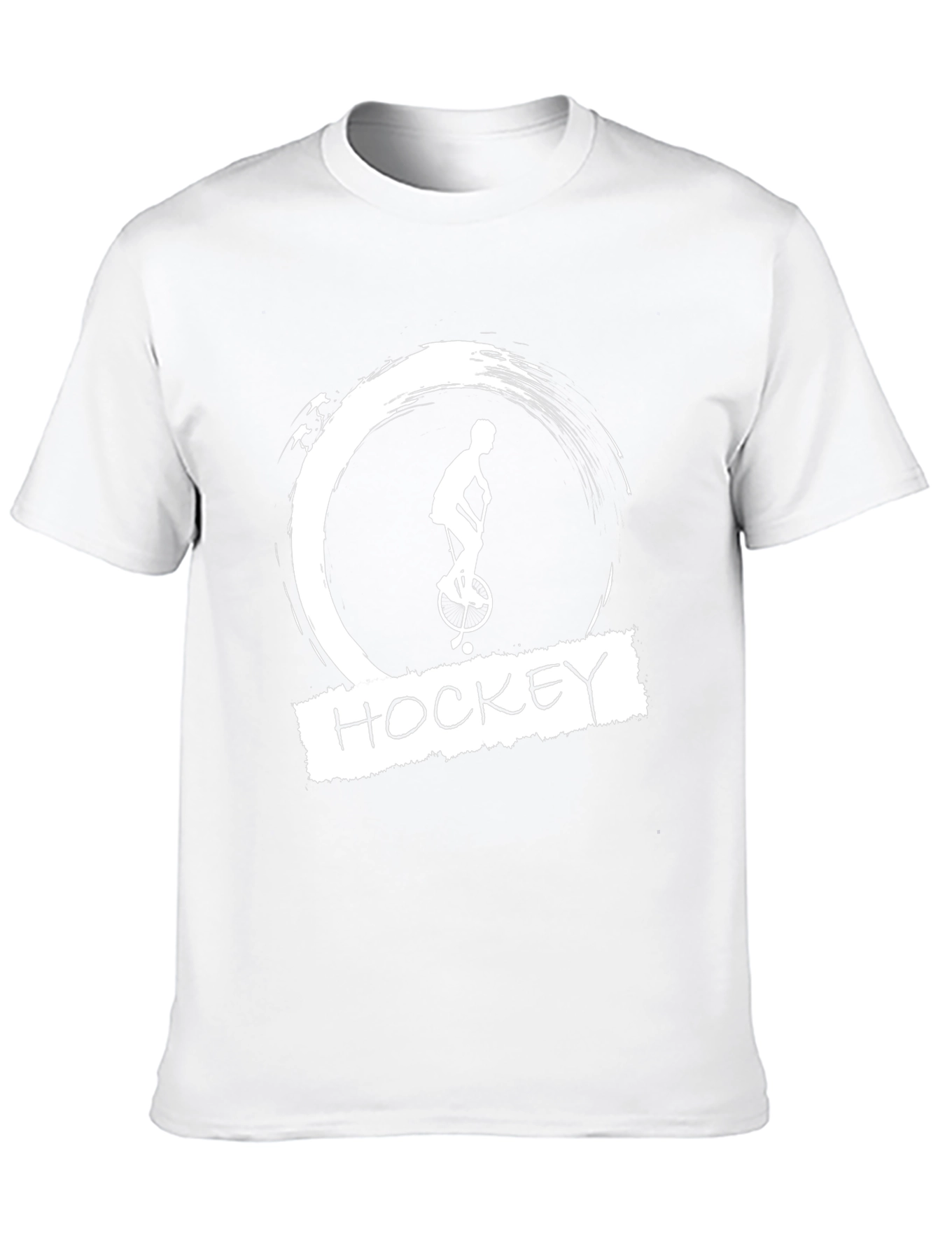 Hockey Unicycle Graphic Tee - Unique Black T-Shirt