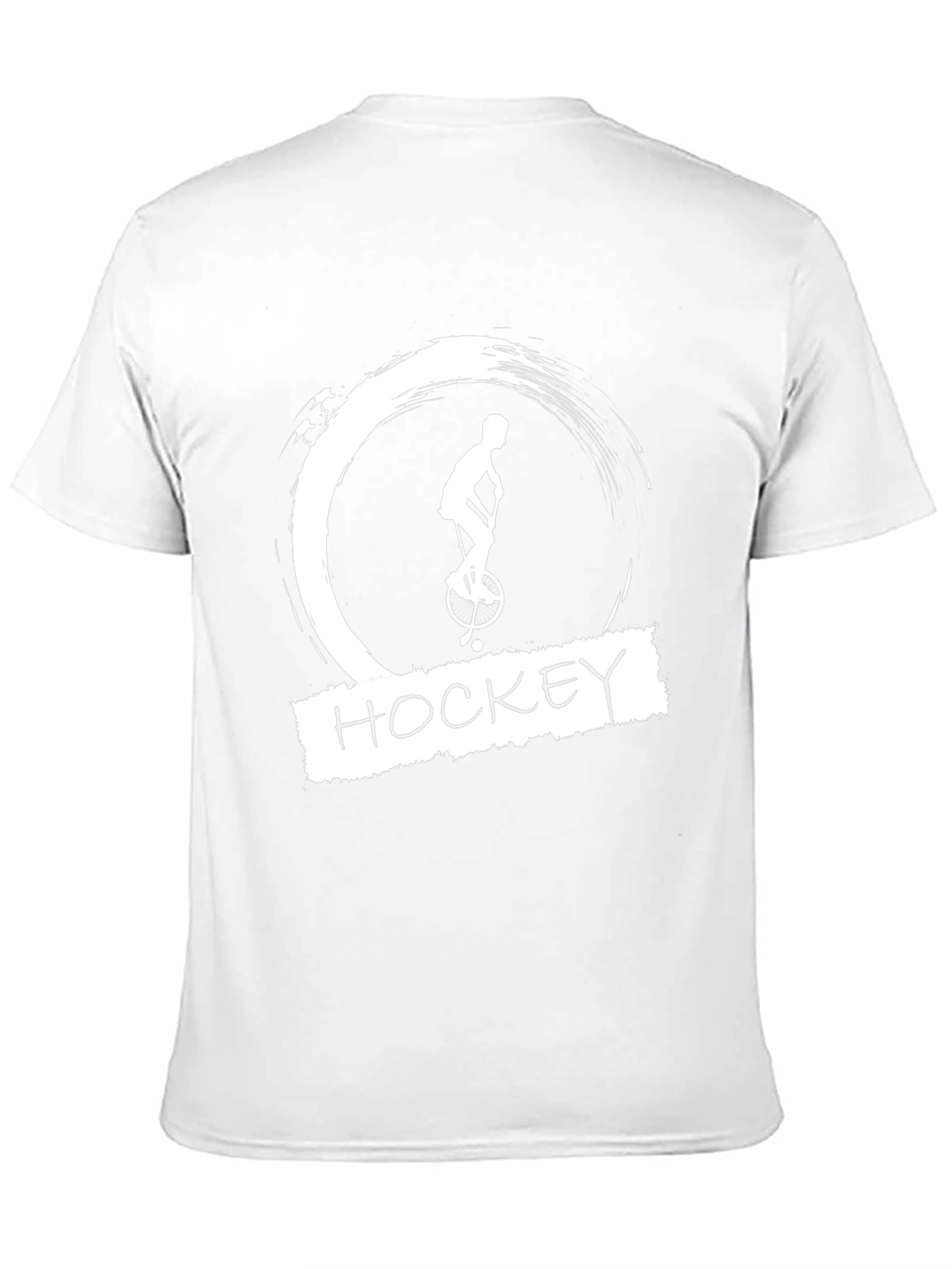 Hockey Unicycle Graphic Tee - Unique Black T-Shirt