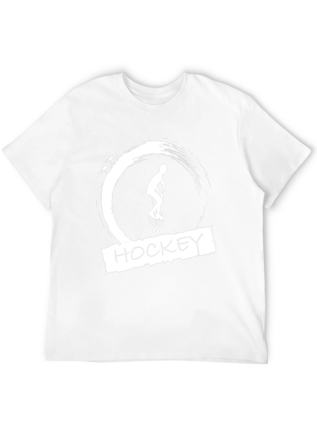 Hockey Unicycle Graphic Tee - Unique Black T-Shirt