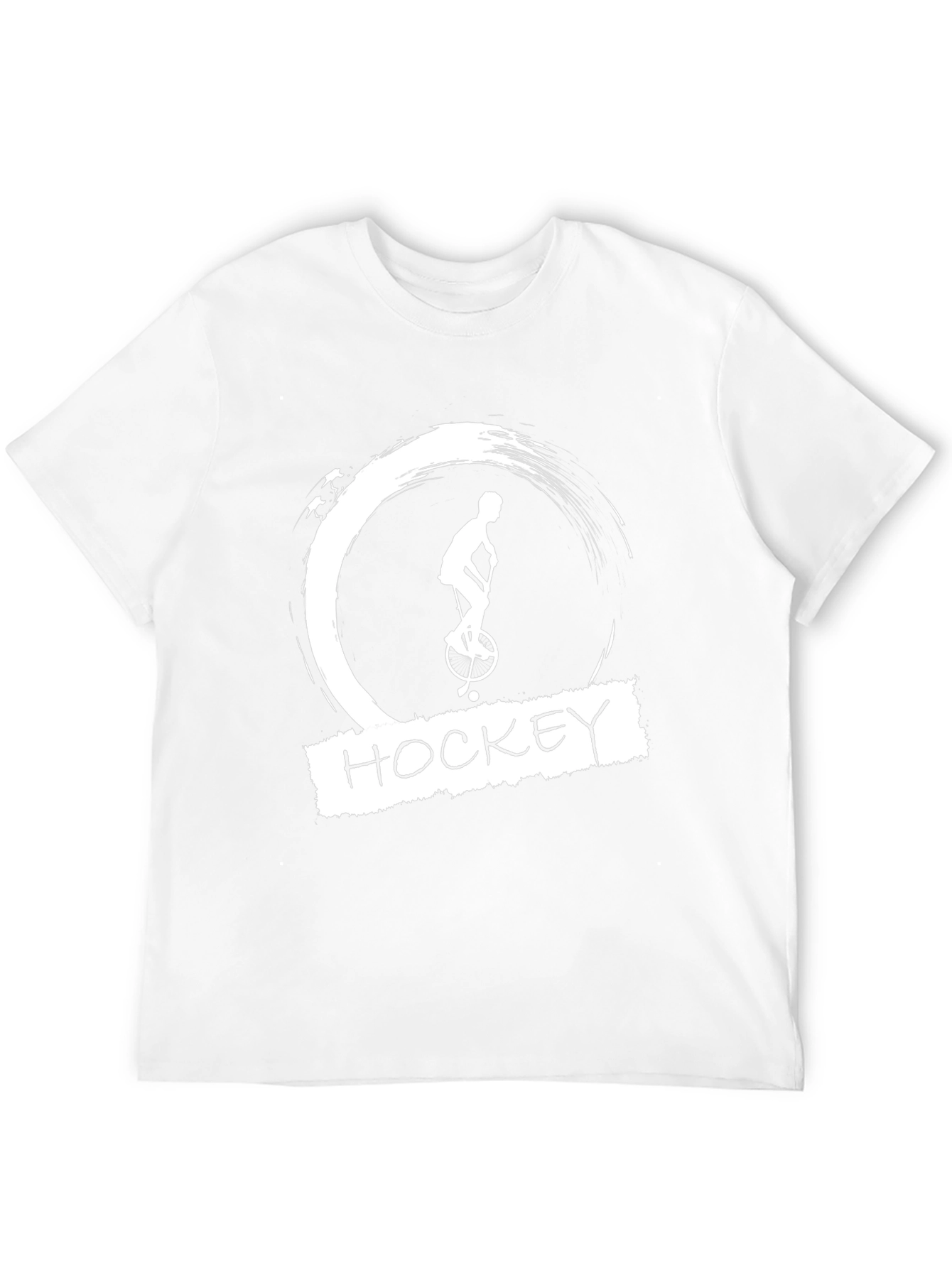 Hockey Unicycle Graphic Tee - Unique Black T-Shirt