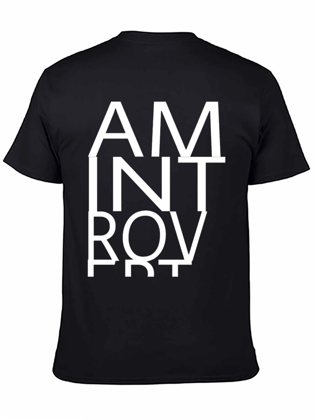 Introvert T-Shirt - Black Cotton Graphic Tee