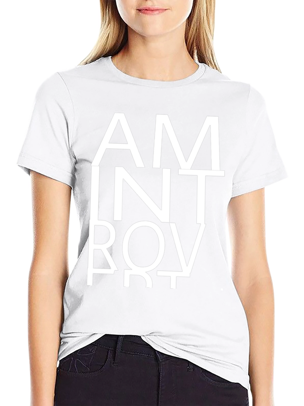 Introvert T-Shirt - Black Cotton Graphic Tee