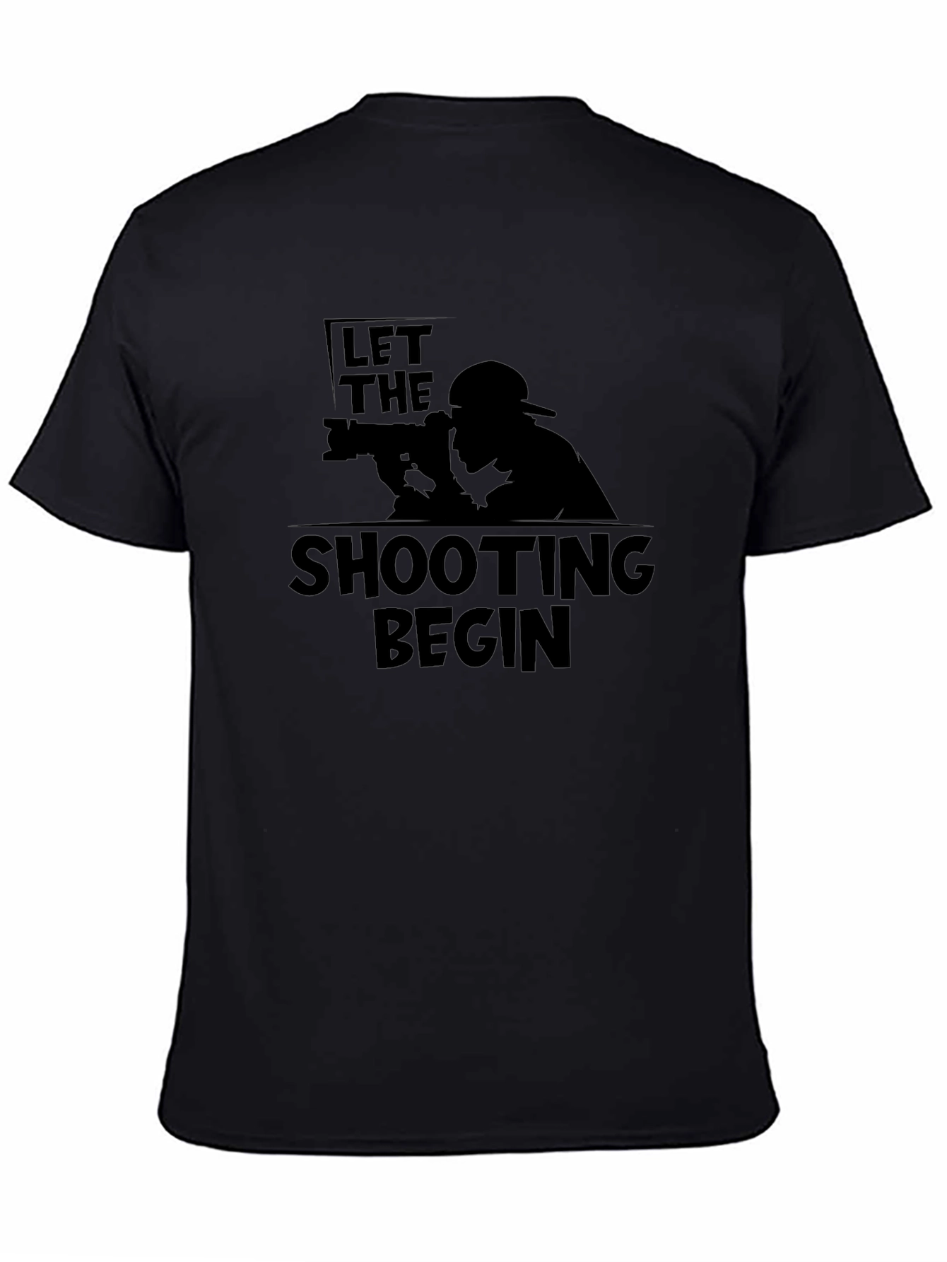 Let The Shooting Begin Black T-Shirt
