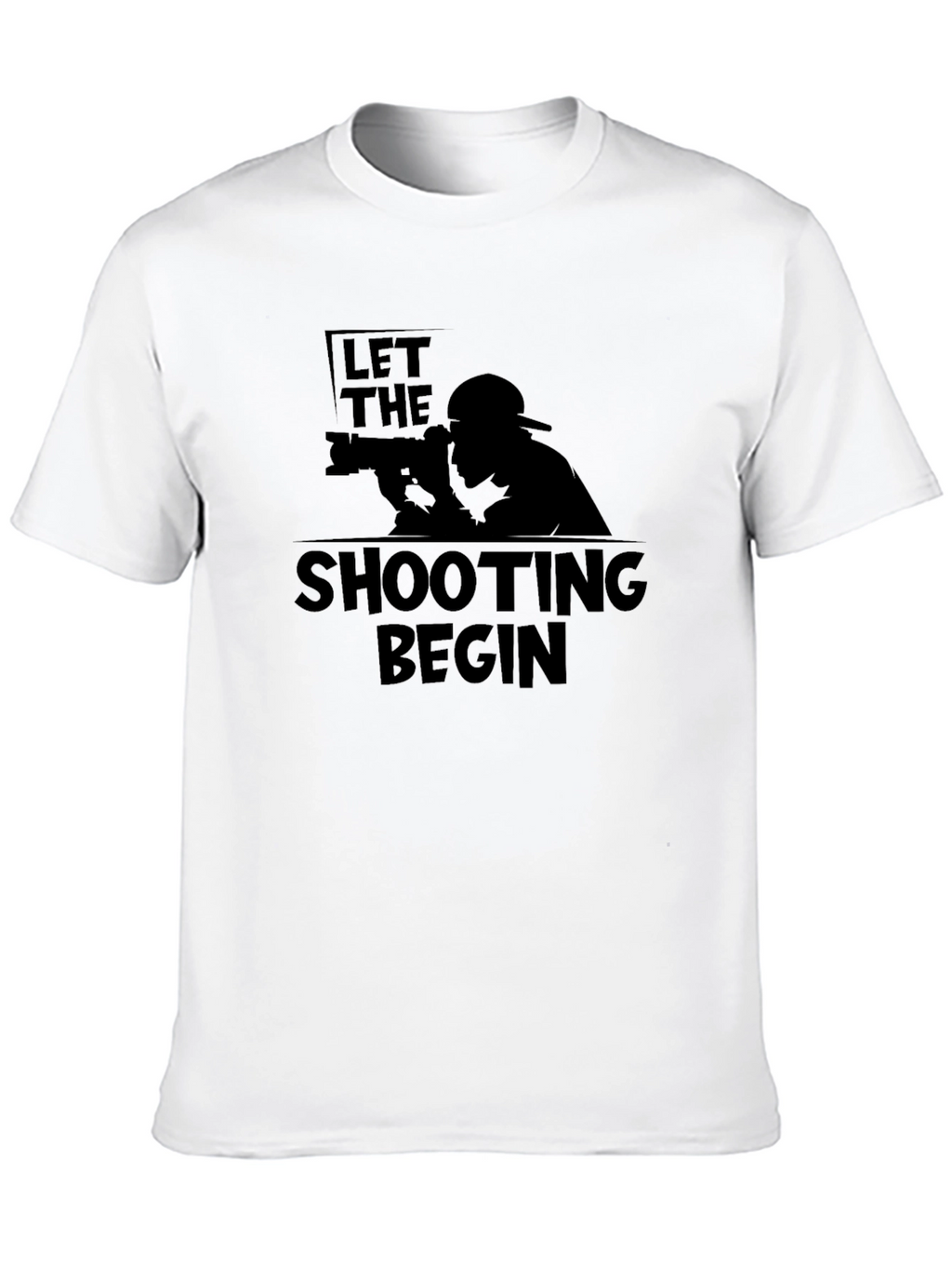 Let The Shooting Begin Black T-Shirt