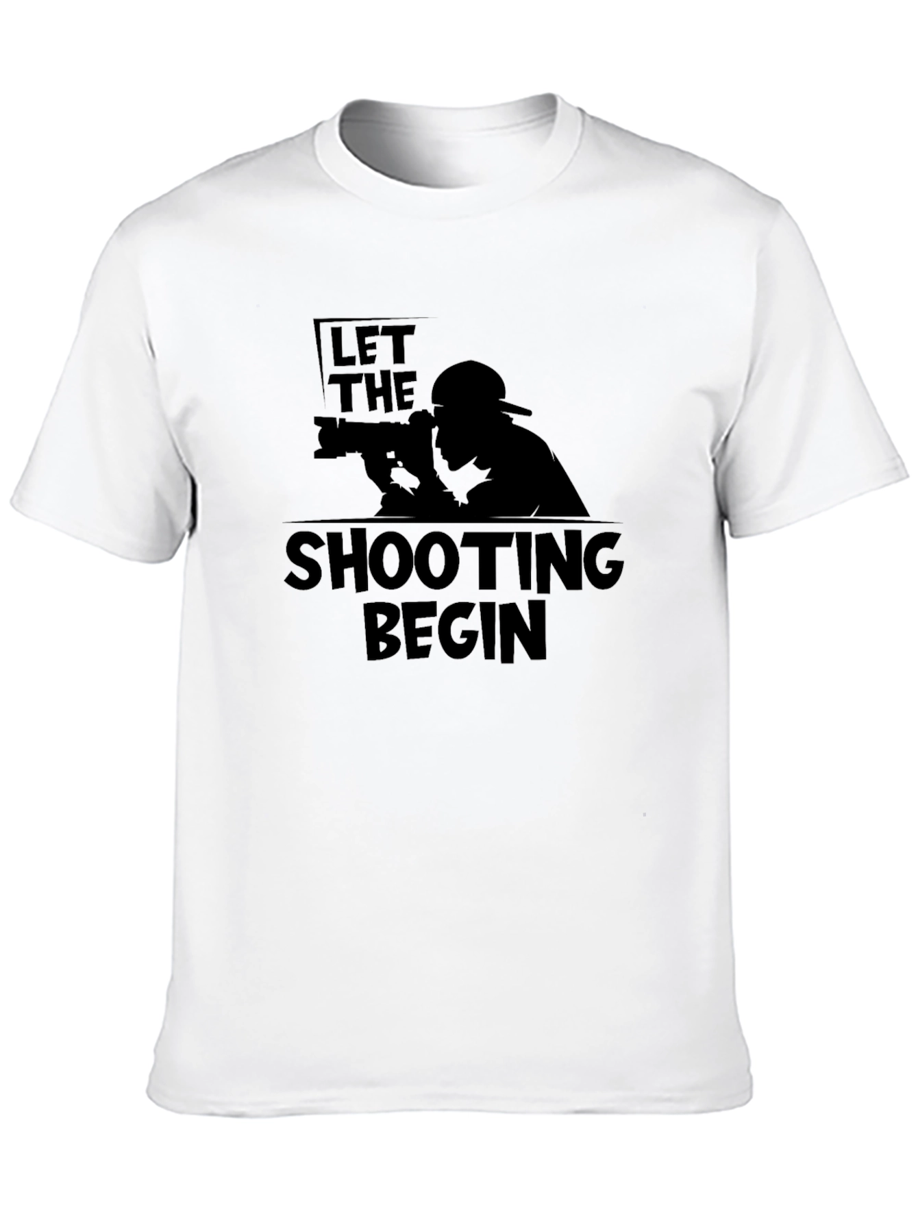 Let The Shooting Begin Black T-Shirt