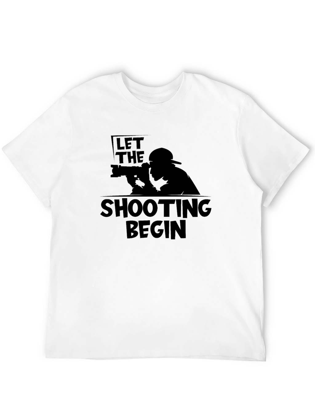 Let The Shooting Begin Black T-Shirt