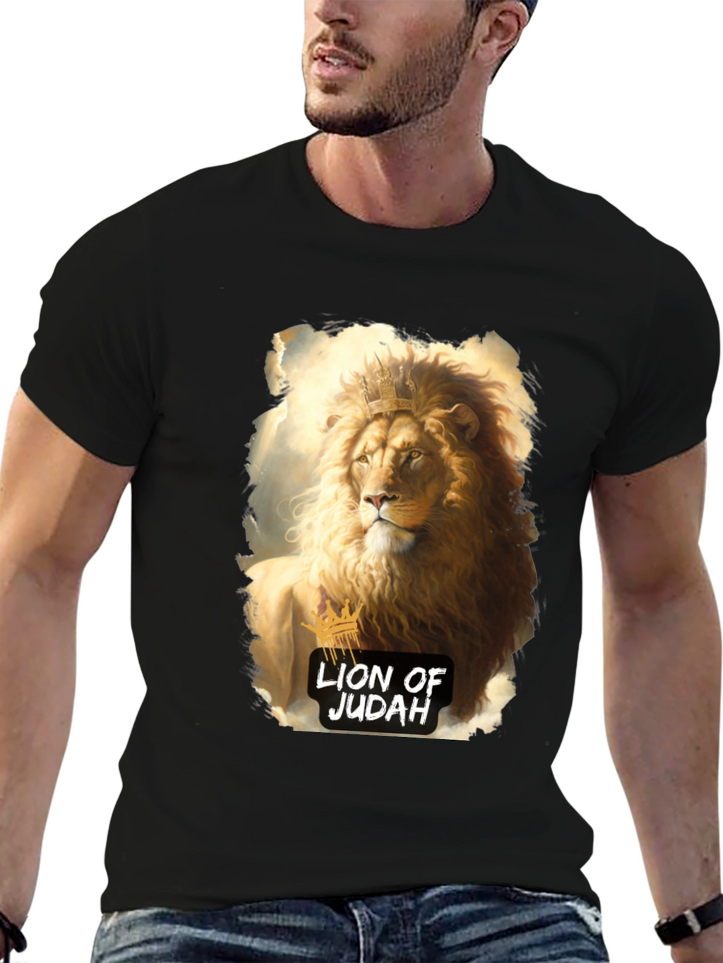Lion of Judah Graphic T-Shirt - Black