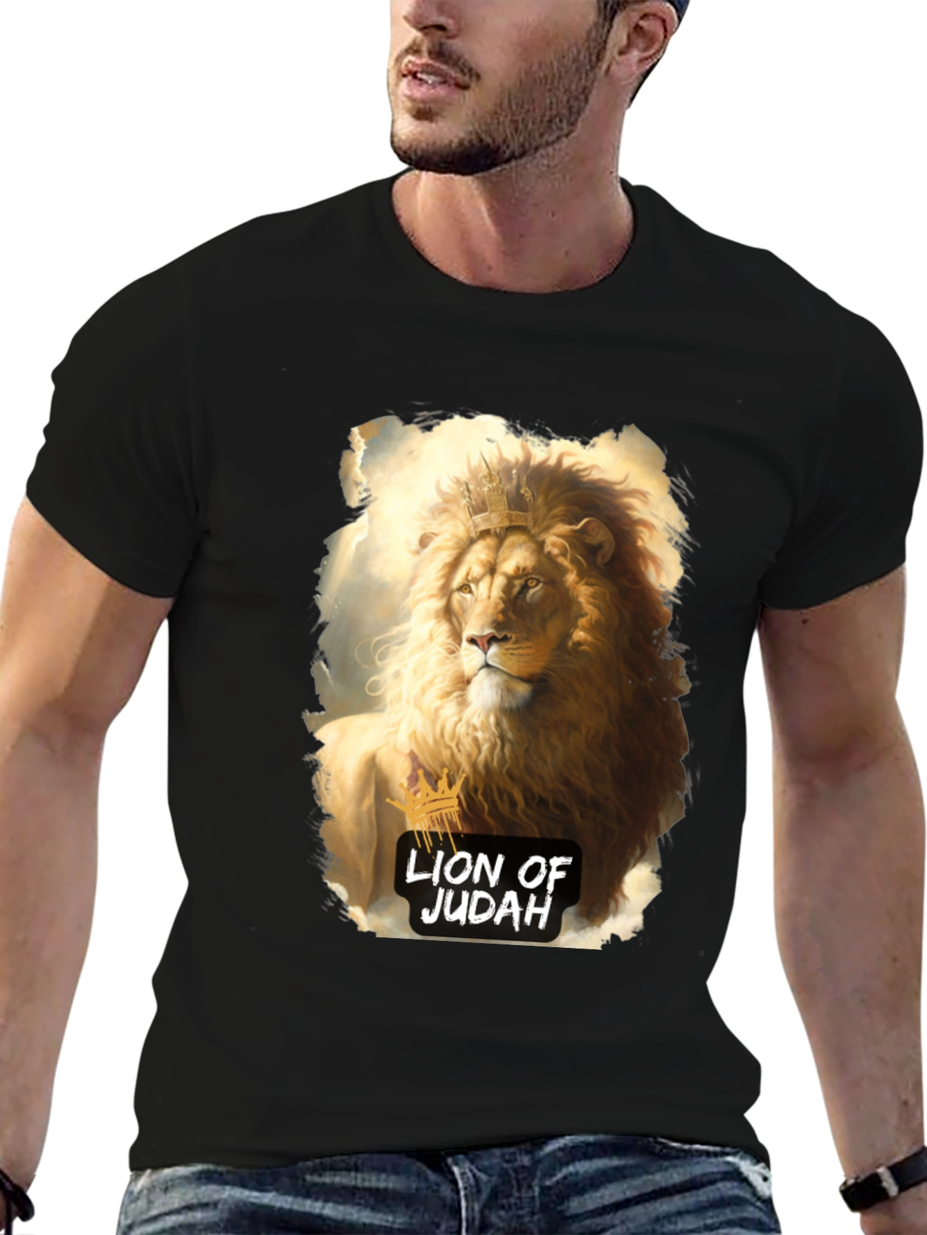 Lion of Judah Graphic T-Shirt - Black