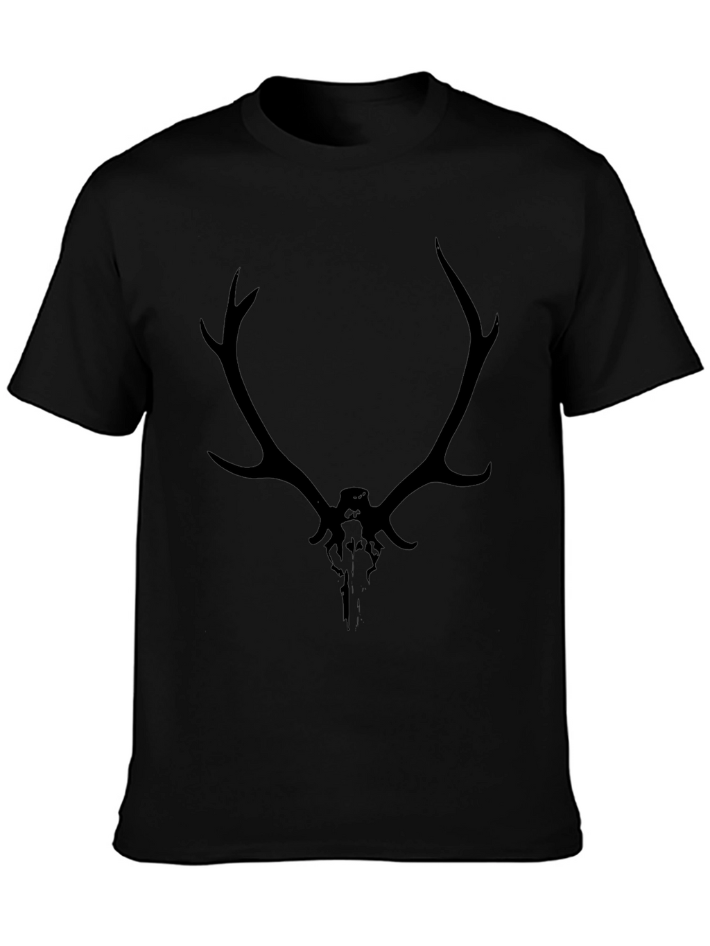 Black Deer Skull Graphic Tee