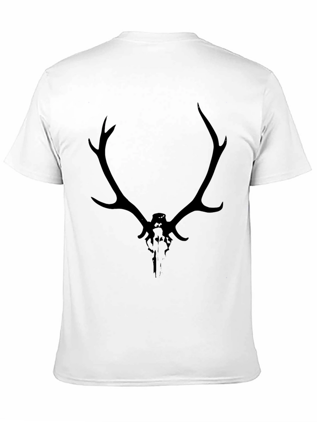 Black Deer Skull Graphic Tee