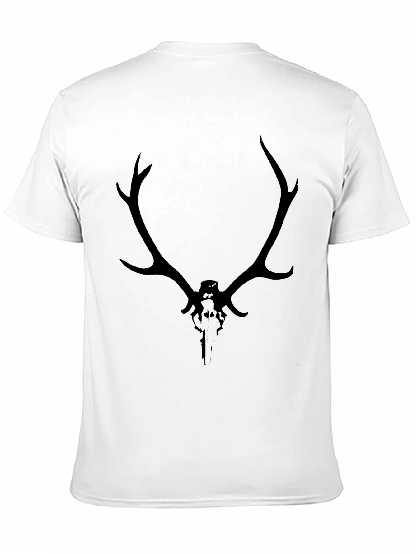Black Deer Skull Graphic Tee