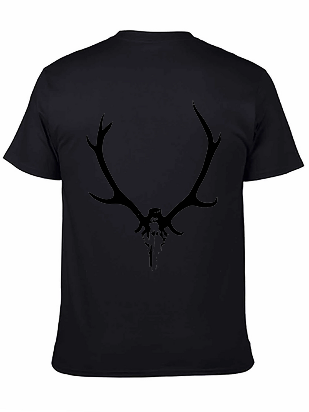 Black Deer Skull Graphic Tee